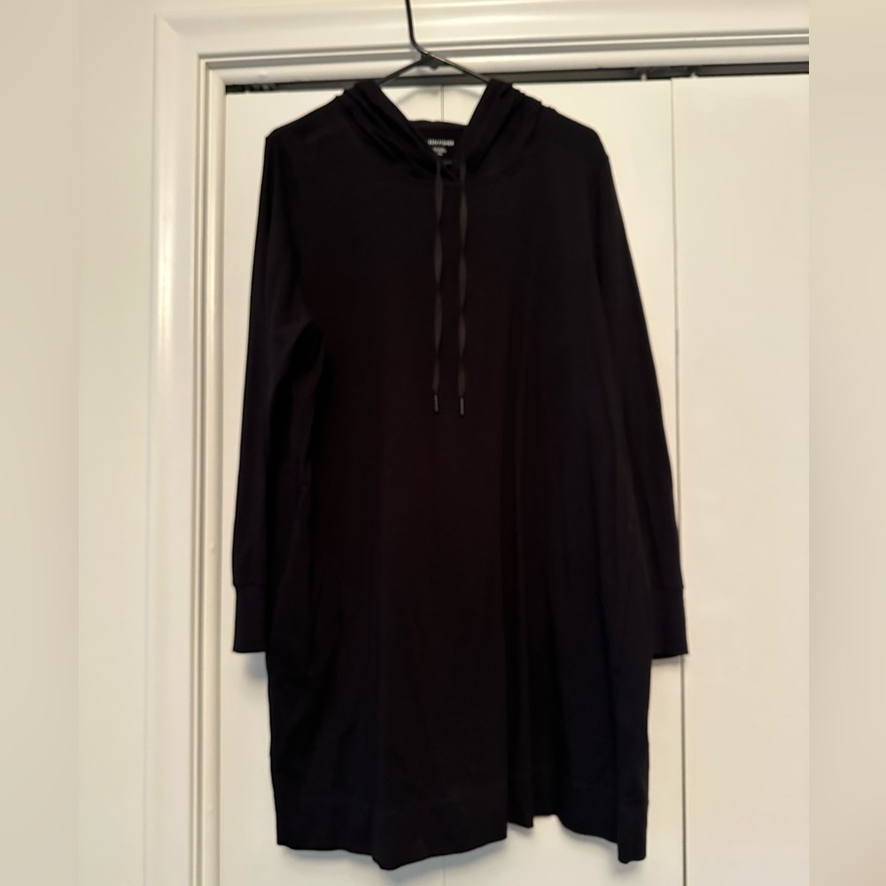 Eileen Fisher Black Hooded Dress